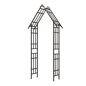 Metal Garden Arch with Adjustable Width for Climbing Plants