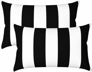 2 Pack Outdoor Lumbar Pillow Covers - 12x20 Inch