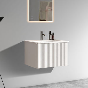 Etna 24" Striped Soft White Bathroom Vanity