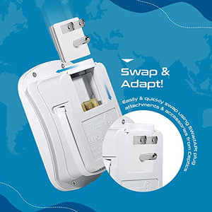 World-Way 6 Travel Adapter Kit | 2 USB + 2 US Outlets - Grounded (WPS-2B) - TRAPSKI