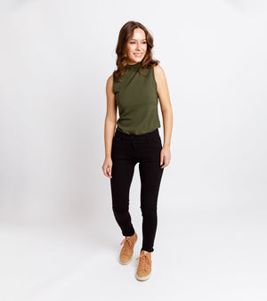 The Sloane Ribbed Mock Neck