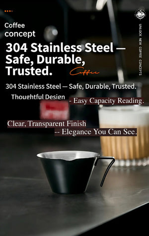Best Espresso Shot Glass with Measurement Scale - Volcano 100ml Stainless Steel Under $6
