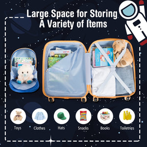 2PC Kids Luggage Set Rolling Suitcase & Backpack-Pink