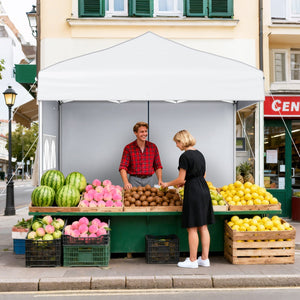 6.5 x 6.5 FT Pop up Canopy Tent with 4 Sidewalls and Wheeled Bag