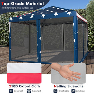 10 FT x 10 FT Pop-Up Canopy Tent Easy Setup Instant Folding Shelter with Mesh Netting