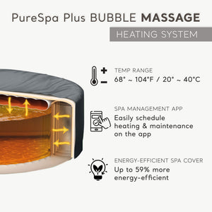 INTEX PureSpa Plus Inflatable Bubble Jet Hot Tub & Replacement Filters (8 Pack)