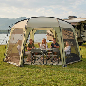 6-8 Person Netted Canopy Tent with Zippered Door