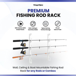 Made in the USA Fishing Rod Rack | Wall or Ceiling Mounted