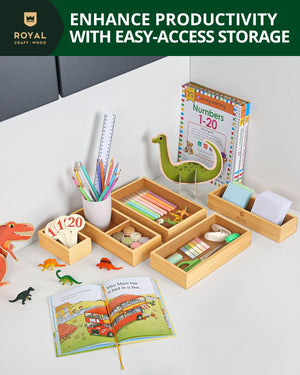 Storage Box Set of 5, Natural