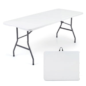 6 FT Fold-in-Half Camping Table with Carrying Handle