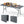 6 ft Portable Folding Table 350 LBS Fold-in-Half Table with HDPE Tabletop