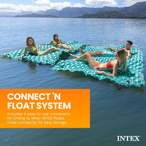Intex 56841EP Giant Inflatable Floating Water Pool Lake Mat Platform Pad, Teal