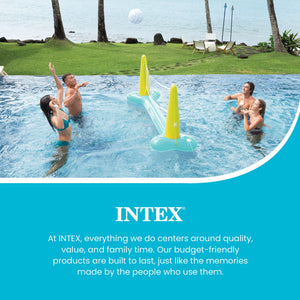 Intex 56508EP Inflatable Floating Swimming Pool Toys Volleyball Game, Green
