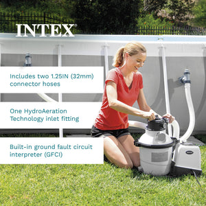 Intex 26641EG Krystal Clear Sand Filter Pump for 4,400 Gal Above Ground Pools
