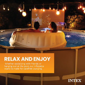 Intex Inflatable Canopy Island Float Lounge, 78.5" x 59"