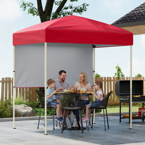 Pop-Up Canopy Tent 6x4 ft with Half Sidewall
