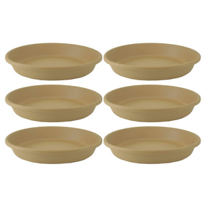 HC Companies Classic 10 Inch Round Flower Pot Plant Saucer, Sandstone (6 Pack)