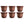 Listo SRA13001P05 13-Inch Round Plastic Sierra Planter, Rustic Redstone (6 Pack)