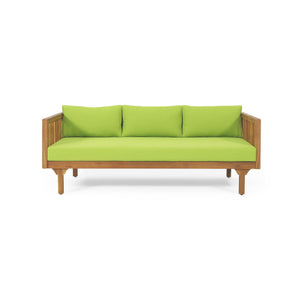 Claremont 3 Seater Daybed Teak Acacia Wood Water Resistant Cushions