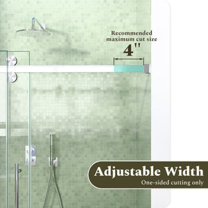56-60"W x 60"H Frameless Sliding Tub Shower Door Enclosure
