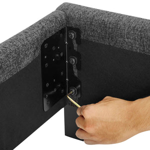 Platform Bed & Upholstered Headboard