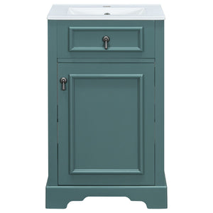 Elegant Bathroom Vanity With Ceramic Sink, Soft Close Door, Adjustable Shelf
