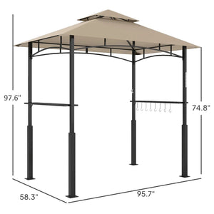 Double-Tiered Barbecue Gazebo Shelter