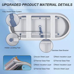 Linear Freestanding Soaker Tub