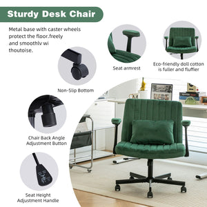 Criss Cross Armrest Office Chair With Wheels