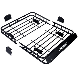 Motoring Rooftop Cargo Carrier Basket Steel Universal Fit Roof Rack