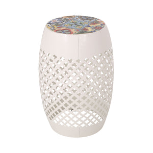Roswell Outdoor Side Table With Mosaic Tile Top