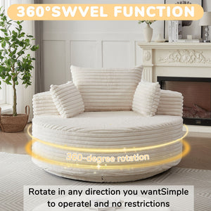 Swivel Chair With 360° Rotation For Living Room