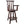 Rustic Bar Stool, Fir Wood Construction, Wide Armrest