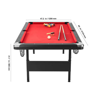 7 ft Foldable Portable Billiards Table with Complete Accessories