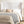 Hayden King Size Upholstered Wingback Bed with Textured Ivory Canvas and Tall 54' Headboard