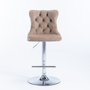 Swivel Adjustable Height Barstools Set of 2