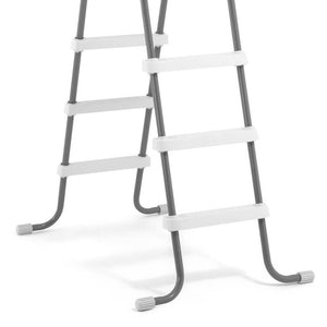 Intex Pool Ladder for 48 Inch Wall Pools & 15' Pool Debris Cover w/ Drain Holes