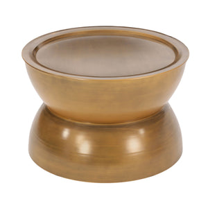 Sparling Modern Iron Hourglass Coffee Table
