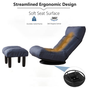 Adjustable Japanese Reclining Floor Chair Sofa With Metal Frame For Living Room
