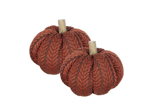 Set of 2 Fabric Pumpkins