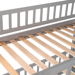 Low Bunk Bed With Slide, Fence And Ladder