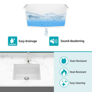 Quartz Composite Kitchen Sink With Workstation, Undermount