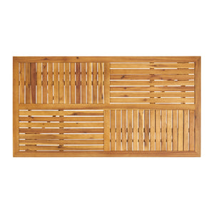 Outdoor 7 Piece Patio Rustic Acacia Wood Dining Set
