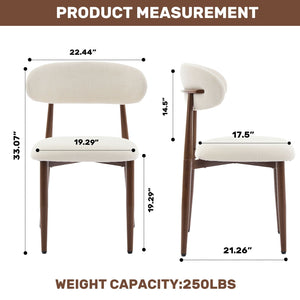 Upholstered Dining Chairs For Dining Room (Set of 2) - Beige