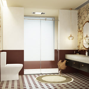 Frameless Single Sliding Soft Close Shower Doors, 5/16" Sgcc Tempered Glass