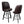 Set of 2 Upholstered Swivel Bucket-Seat Bar Stools
