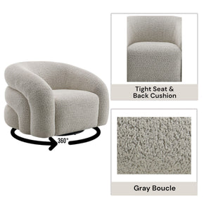 Irma Chair With Swivel - Gray
