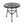 Petrichor Outdoor Side Table with Tempered Glass and Steel Frame