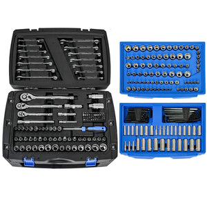 Tool Box With 266 Pieces Hand Tool Set - Black