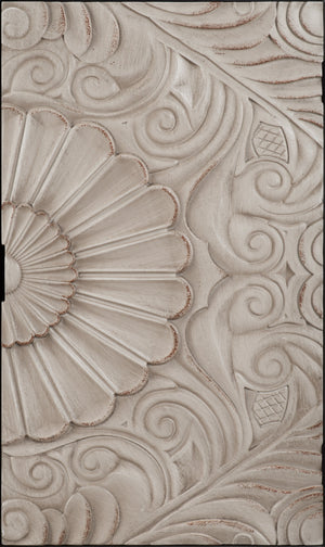Hand-Carved Accent Cabinet with Drawer and Doors